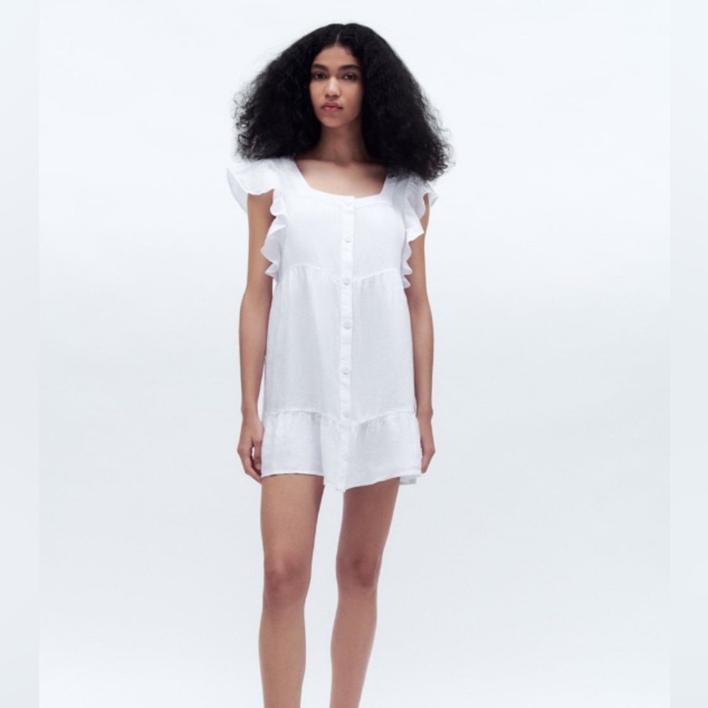 Zara Tiered Linen Dress